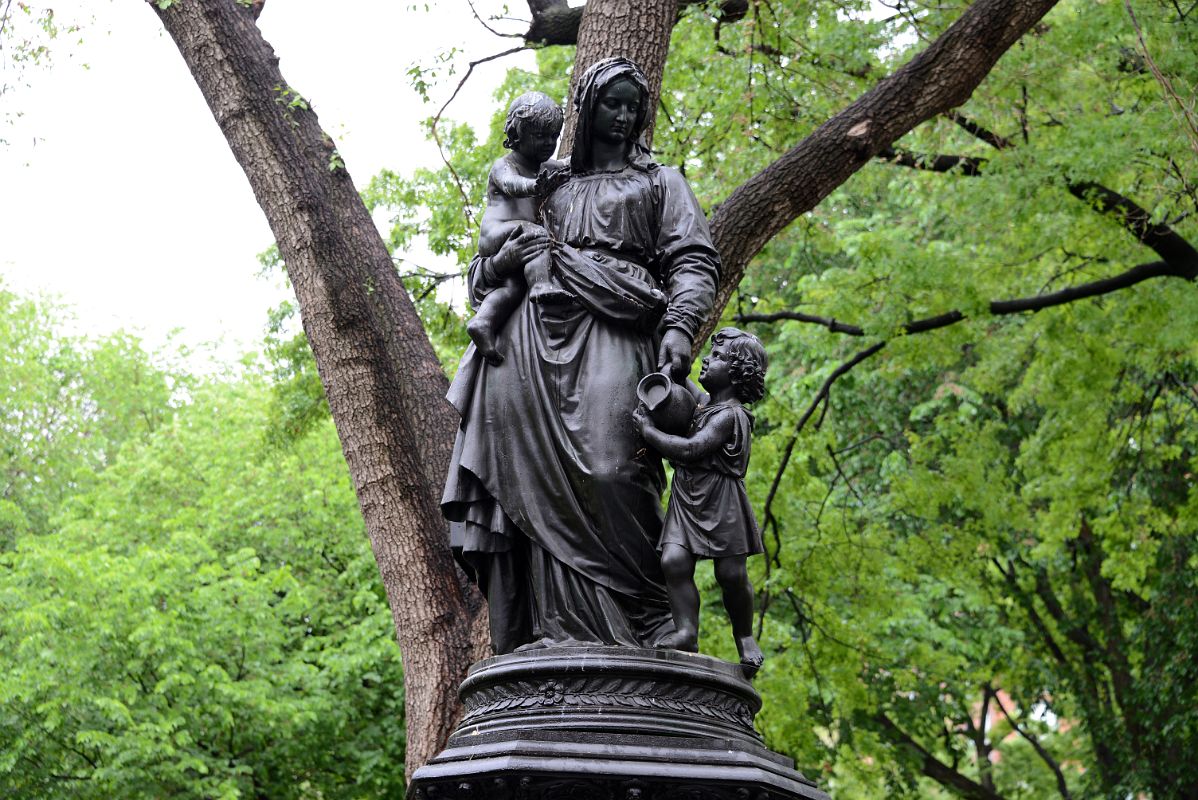06-2 James Fountain Sculpted by Adolf Donndorf1881 Is A Temperance Fountain With Charity Who Empties Her Jug Of Water Aided by a Child In Union Square Park New York City